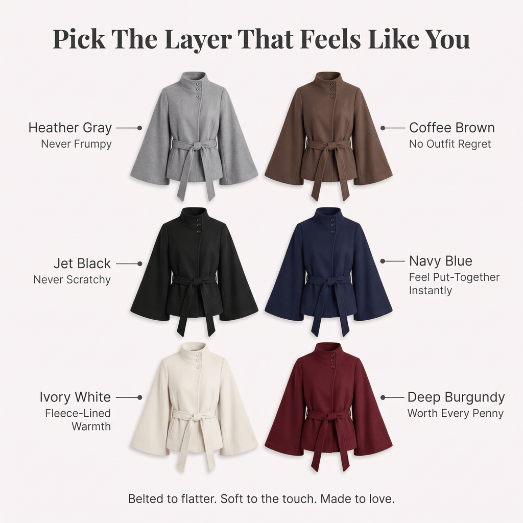Belted Cape Jacket - Fleece Society