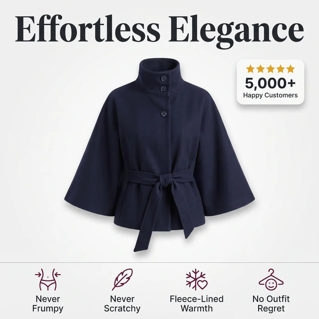 Belted Cape Jacket - Fleece Society