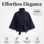 Belted Cape Jacket - Fleece Society