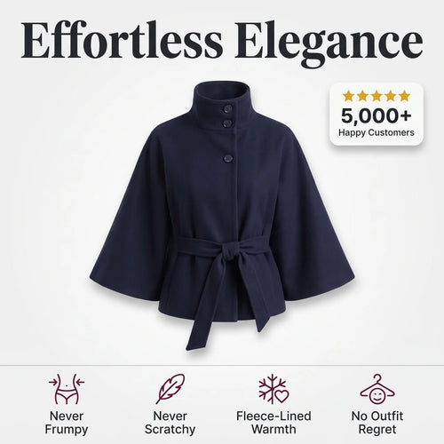 Belted Cape Jacket - Fleece Society