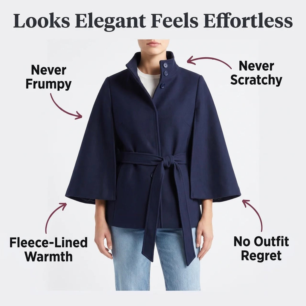 Belted Cape Jacket - Fleece Society