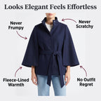 Belted Cape Jacket - Fleece Society