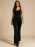 Fleece Lined Flare Pants — High Waisted Winter Trousers - Fleece Society