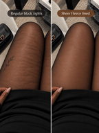 the deep secret — fleece-lined sheer tights - Fleece Society