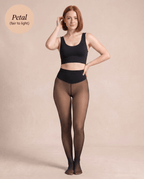 the secret sheers — fleece-lined sheer tights, deep shades - Fleece Society