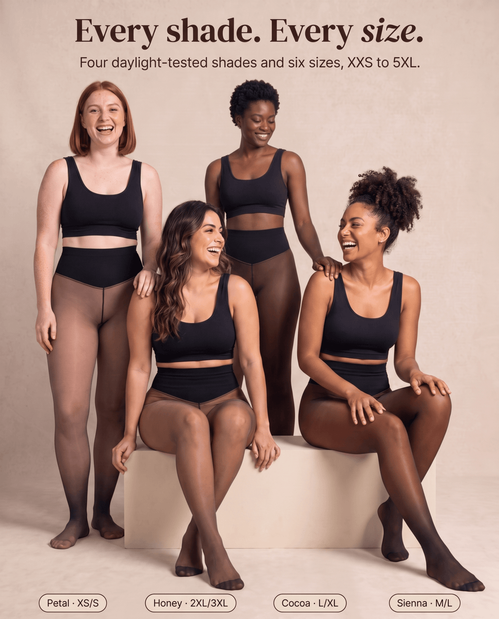 the secret sheers — fleece-lined sheer tights, deep shades - Fleece Society
