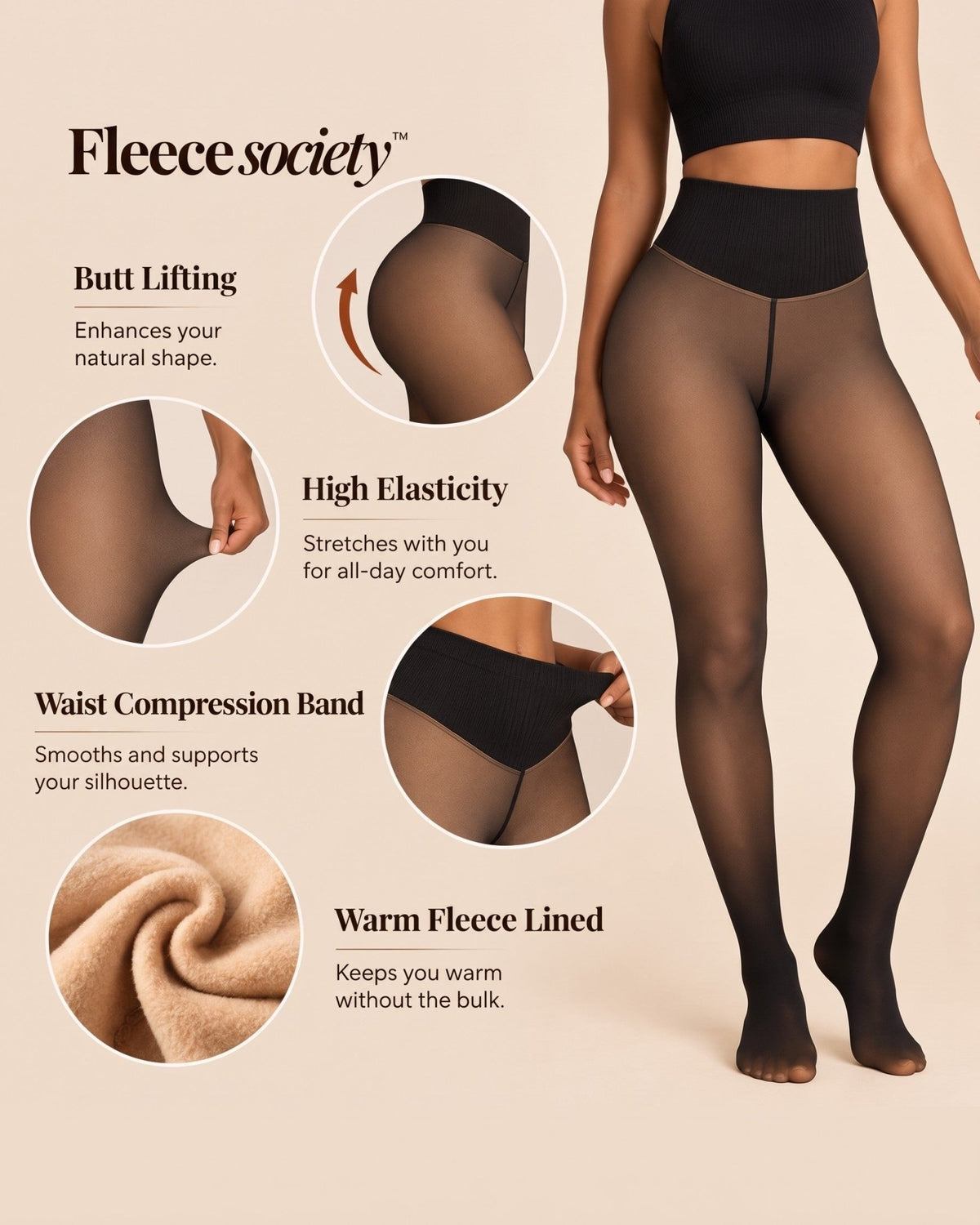 the sheer fleece-lined legging - Fleece Society